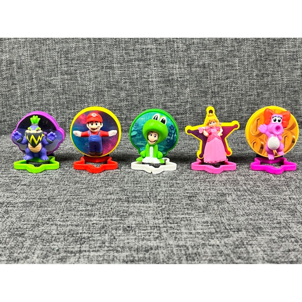 Nintendo Super Mario Galaxy 2026 McDonald's Character Figure Set‎ LOT OF 5